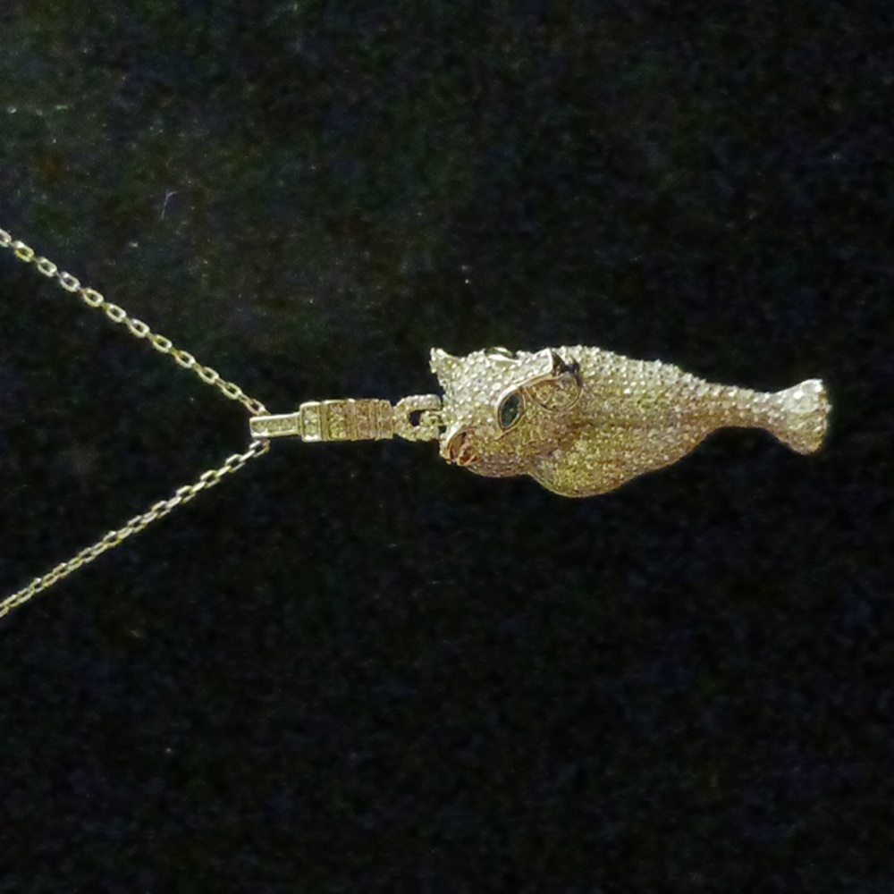 NEW!Genevive,cheetah,solid 925 Silver?White Gold Plate